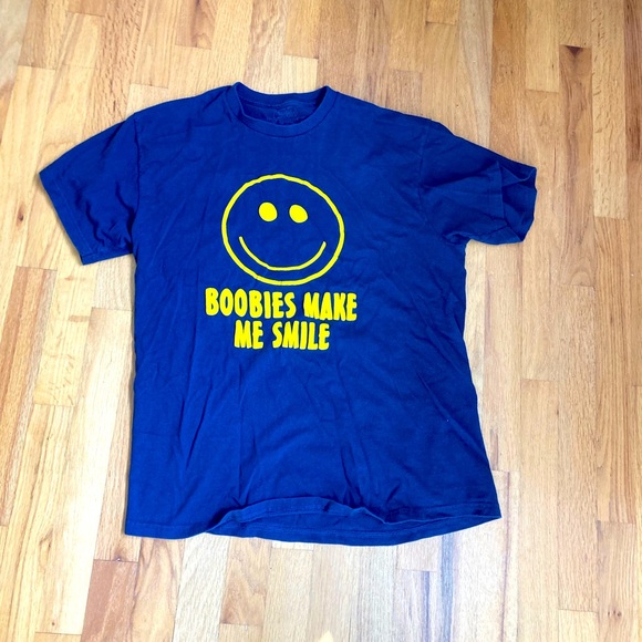 Funny blue T-shirt in a size large. - Picture 1 of 2